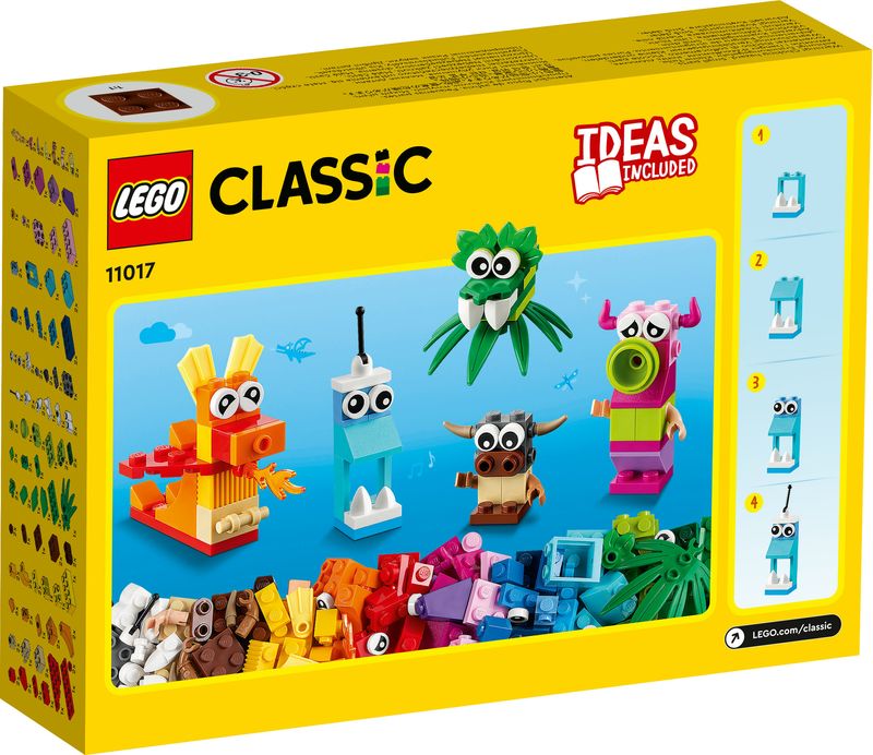 LEGO-Classic-11017-Mostri-Creativi-Giochi-Educativi-per-Bambini-di-4--Anni-Giocattolo-con-Mattoncini-da-Costruzione