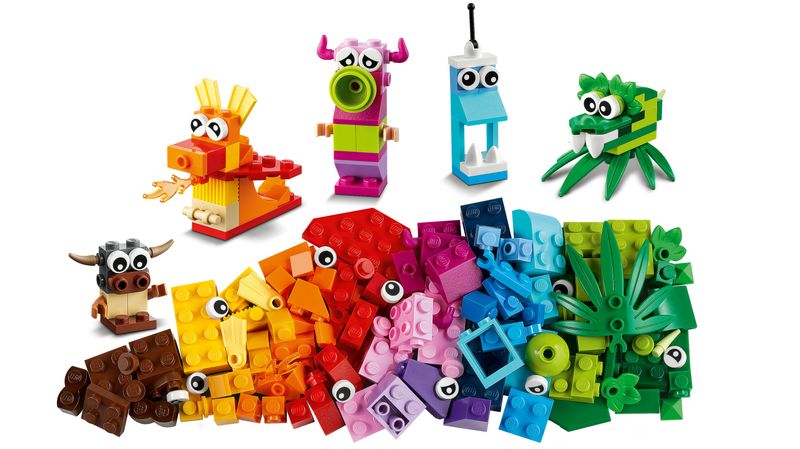 LEGO-Classic-11017-Mostri-Creativi-Giochi-Educativi-per-Bambini-di-4--Anni-Giocattolo-con-Mattoncini-da-Costruzione