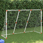 VidaXL Porte Calcio Bambini con Palloni 2 in 1 Bianche 184x64x124 cm