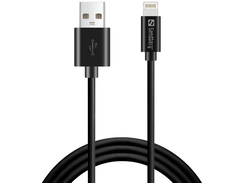 Sandberg-USB>Lightning-MFI-1m-Black