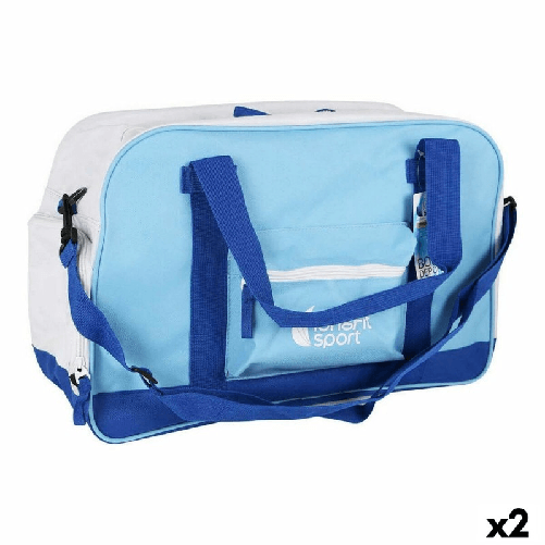 LongFit Care Borsa Sportiva con Portascarpe LongFit Care Azzurro/Bianco (2 Unità)