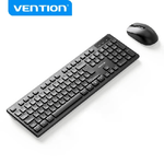 Vention KTD - Tastiera e mouse wireless - Connessione a 24 GHz - 1200 DPI - 104 tasti - Nero