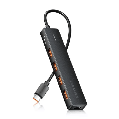 Vention HUB 5 in 1 USB-C a 4xUSB 3.2 Gen2/USB-C 10G - 015 m - Colore Nero