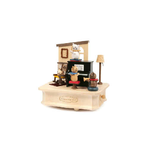 WONDERFUL LIFE CARILLON CAT PLAY PIANO S