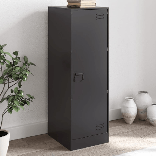 VidaXL Credenza Nera 34,5x39x107 cm in Acciaio