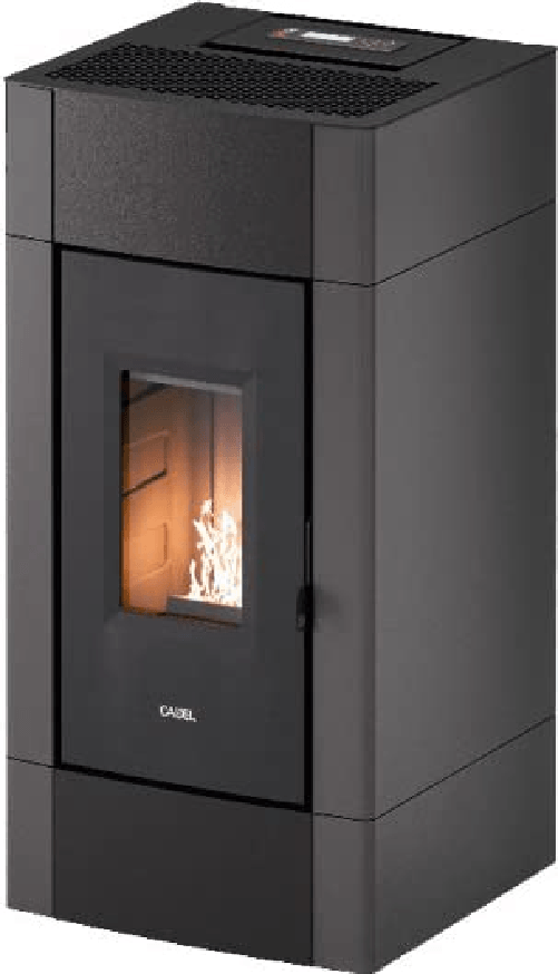 Cadel Grace 7 Libera installazione Pellet Nero, Rosso