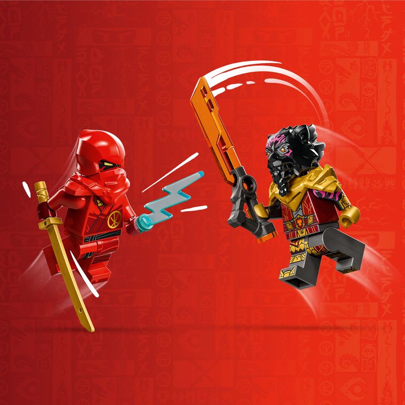 LEGO-NINJAGO-71789-Battaglia-su-Auto-e-Moto-di-Kai-e-Ras-Veicoli-Giocattolo-con-2-Minifigure-Giochi-Ninja-per-Bambini-4--Anni