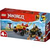 LEGO-NINJAGO-71789-Battaglia-su-Auto-e-Moto-di-Kai-e-Ras-Veicoli-Giocattolo-con-2-Minifigure-Giochi-Ninja-per-Bambini-4--Anni