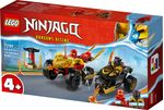 LEGO-NINJAGO-71789-Battaglia-su-Auto-e-Moto-di-Kai-e-Ras-Veicoli-Giocattolo-con-2-Minifigure-Giochi-Ninja-per-Bambini-4--Anni