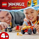 LEGO-NINJAGO-71789-Battaglia-su-Auto-e-Moto-di-Kai-e-Ras-Veicoli-Giocattolo-con-2-Minifigure-Giochi-Ninja-per-Bambini-4--Anni