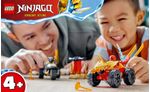 LEGO-NINJAGO-71789-Battaglia-su-Auto-e-Moto-di-Kai-e-Ras-Veicoli-Giocattolo-con-2-Minifigure-Giochi-Ninja-per-Bambini-4--Anni