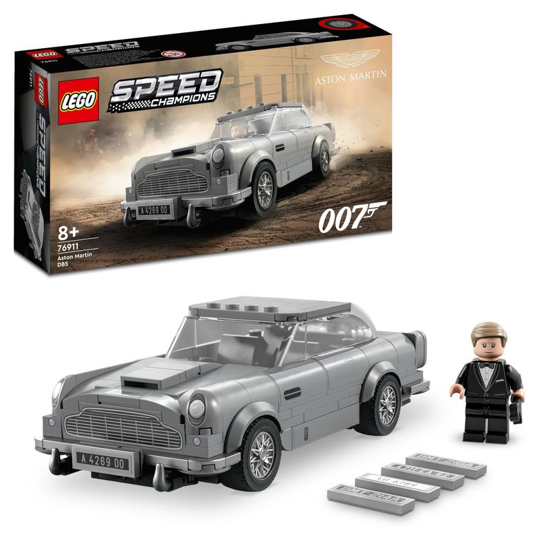 LEGO-Speed-Champions-76911-007-Aston-Martin-DB5-Modellino-Auto-Giocattolo-con-Minifigure-James-Bond-del-Film-No-Time-To-Die