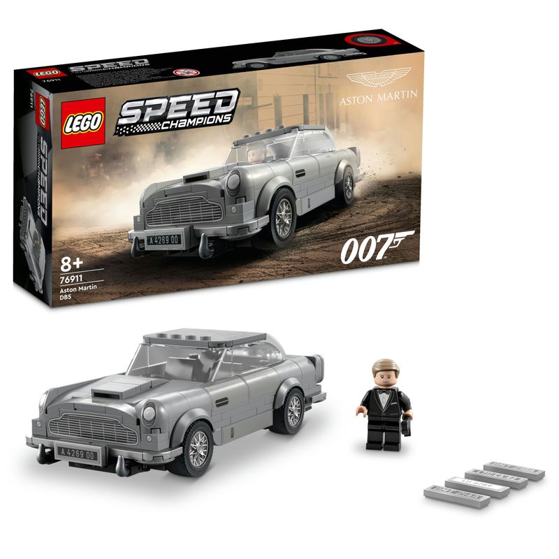 LEGO-Speed-Champions-76911-007-Aston-Martin-DB5-Modellino-Auto-Giocattolo-con-Minifigure-James-Bond-del-Film-No-Time-To-Die