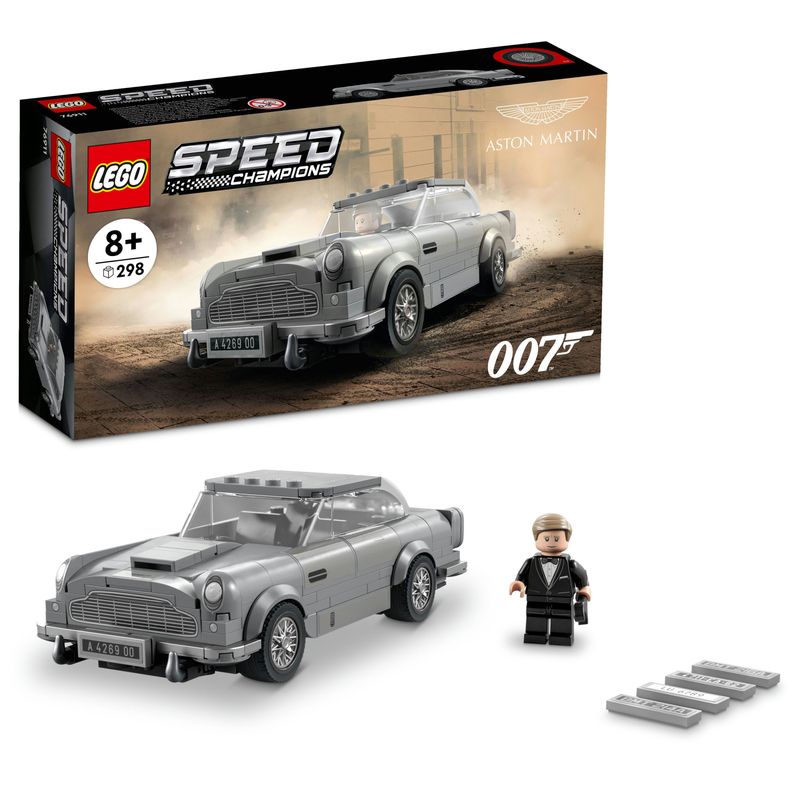 LEGO-Speed-Champions-76911-007-Aston-Martin-DB5-Modellino-Auto-Giocattolo-con-Minifigure-James-Bond-del-Film-No-Time-To-Die