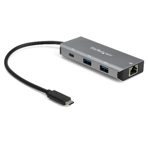 StarTech.com Hub USB-C a 3 porte con Gigabit Ethernet RJ45 GbE - 2x USB-A, 1x USB-type C