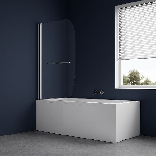 OGOMONDO  Parete sopra vasca anta singola vetro temperato 140x90cm orientabile 180 gradi *** tipo di
