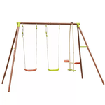 Garden Altalena per Bambini 4 posti da Giardino Struttura in Acciaio