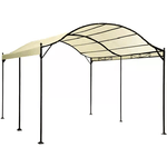 Garden Gazebo da Giardino 3x4 m Ecrù Struttura in Acciaio Rettangolare
