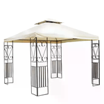 Garden Gazebo da Giardino 3x3 Avorio e Antracite Resistente Elegante