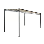 Garden Gazebo Pergola Autoportante 3x4 m Struttura Acciaio Telo Ecrù