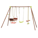 Garden Altalena per Bambini 5 posti da Giardino Struttura in Acciaio