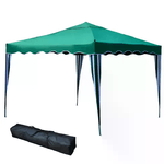 Garden Gazebo da Giardino Pieghevole 3x3 m Verde Struttura in Acciaio