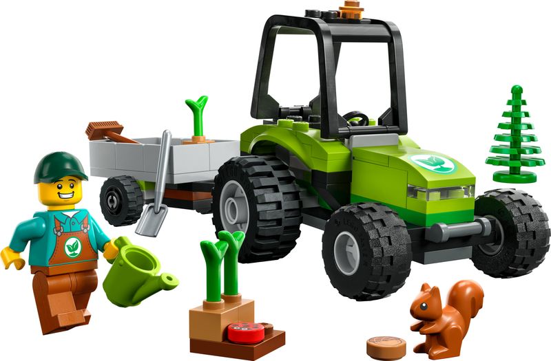 LEGO-60390-City-Trattore-del-Parco-con-Rimorchio-Giocattolo-Giochi-per-Bambini-dai-5-Anni-in-su-con-Minifigure