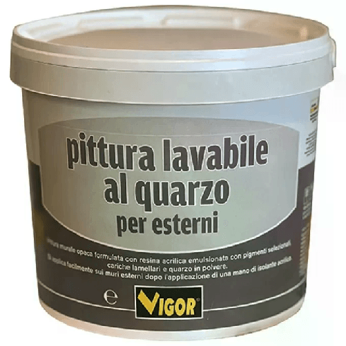 VIGOR-BLINKY Vigor Pittura Murale Esterni Quarzo Bianco 4 Litri