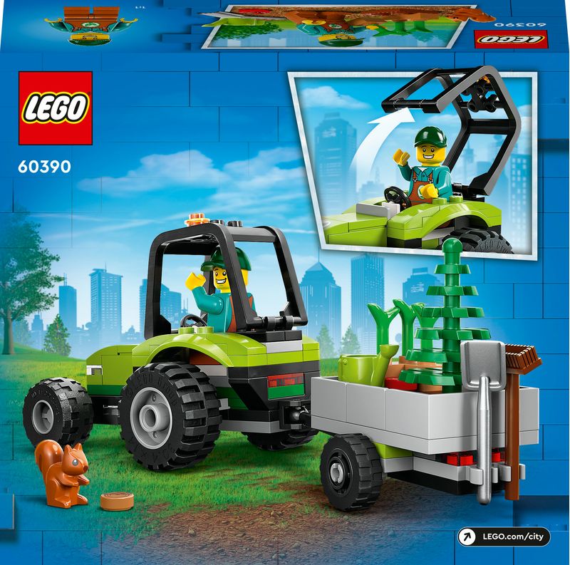 LEGO-60390-City-Trattore-del-Parco-con-Rimorchio-Giocattolo-Giochi-per-Bambini-dai-5-Anni-in-su-con-Minifigure