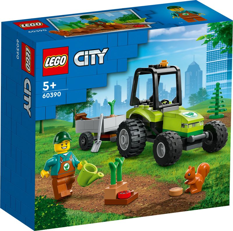 LEGO-60390-City-Trattore-del-Parco-con-Rimorchio-Giocattolo-Giochi-per-Bambini-dai-5-Anni-in-su-con-Minifigure
