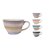 H&h 4 Tazze Te' in stoneware/gres Java Senza Piatto Colore Assortiti H&amp;H