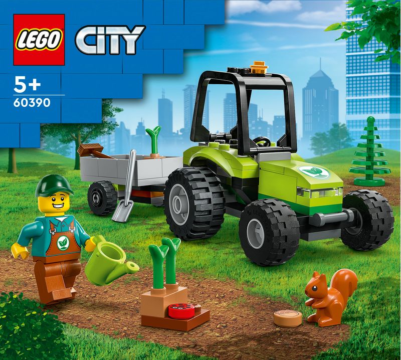 LEGO-60390-City-Trattore-del-Parco-con-Rimorchio-Giocattolo-Giochi-per-Bambini-dai-5-Anni-in-su-con-Minifigure