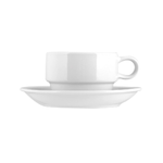 Hotelware 6 Tazzine Caffe' Porcellana Ariston Con Piatto Cc80 H Verde Hotelware