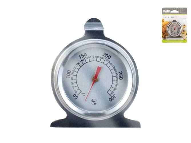 Habi Termometro Forno Inox e vetro 6x8 cm T804c Habi