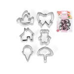 Habi 6x Confezioni 12 Tagliabiscotti Inox Assortiti B027 Habi