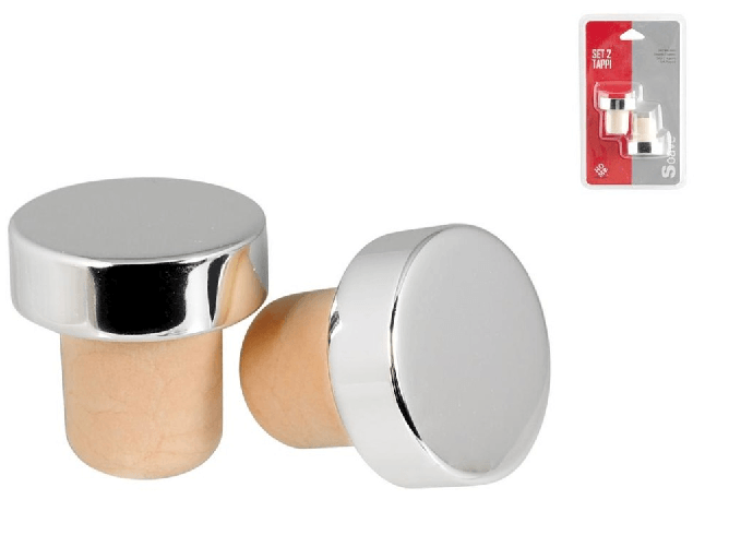 Home 6x Home Set 2 Tappi, Cromati E Plastica, Soave