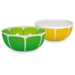 H&h 2x Insalatiere Polipropilene Colori Assortiti Cm24 Con Coperchi H&amp;H (COLORI MISTI)
