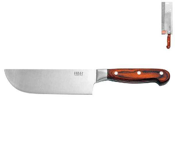H&h Coltello Pesto Manico Legno Cm18 H&amp;H