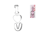 Habi 6x Confezioni 3 Tagliabiscotti Inox Assortiti Kw18 Habi (COLORI MISTI)