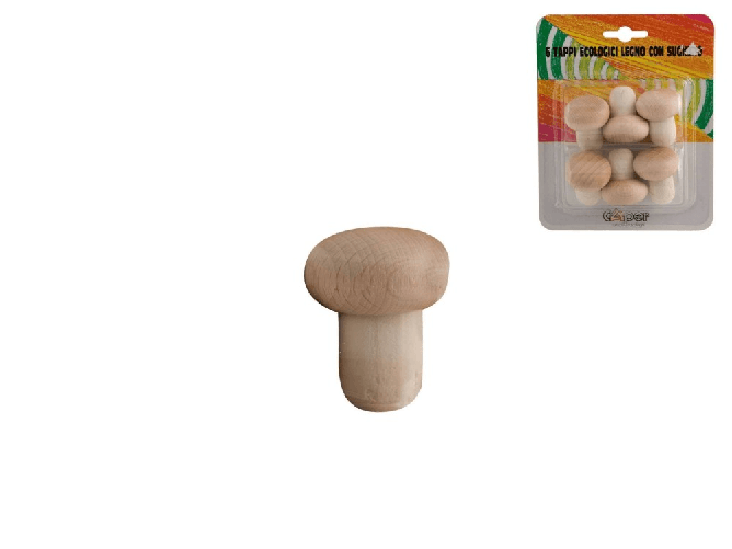 Crazystock Selected 4x Confezioni 6 Tappi Legno di sughero 103/6v Crazystock Selection