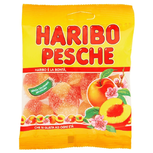 Haribo 6x Haribo In Busta 100 Grammi Pesche 36103