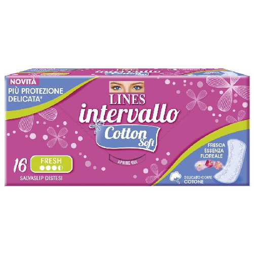 Lines 6x Lines Intervallo Salvaslip 16 Pezzi Fresh Cotton Soft