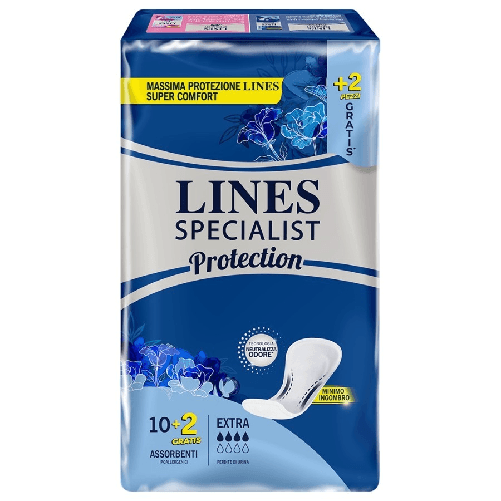 Lines 6x Lines Specialist Per Incontinenza Protection 12 Pezzi Extra