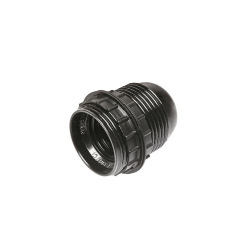 Poly Pool  Portalampada Poly Pool, modello PP0477 2, doppia ghiera e corpo filetto totale, colore Nero