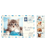 H&h 12x Tovagliette Natale H&amp;H Cats&amp;Dogs 45x30 cm in polipropilene