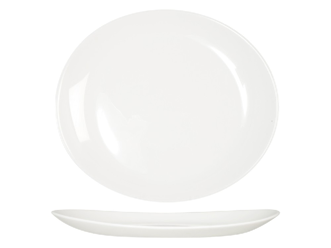 H&h 12x Piatti H&amp;H Premiere Cm30 Bianco In Vetro