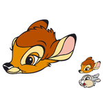 Home 12x Tovagliette Disney Bambi Sagomata Polipropilene, Rombo