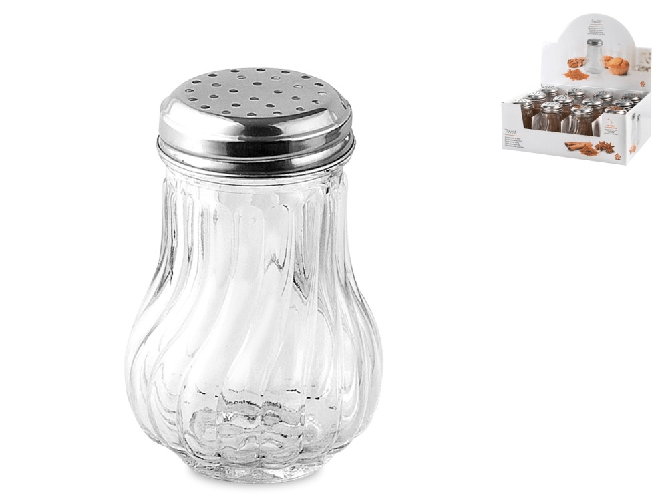 Home 12x Spargitutto In Vetro E Acciaio Inox, Marca Rombo, Twist
