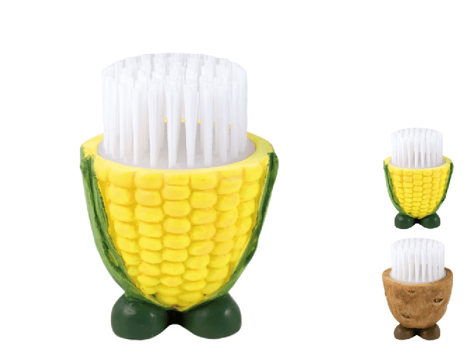 Rombo 4x Spazzole Per Verdure A Forma Di Mais O Patata, Rombo