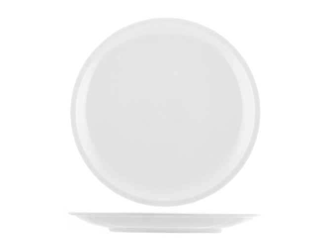H Verde Hotelware 6x Piatti In Porcellana Milano Piani Cm 26, Bianco